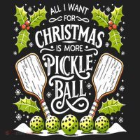 Funny All I Want For Christmas Is More Pickleball Player Gift Golf Towel thumb 3