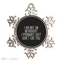 Funny Antisocial Introvert Ornament thumb 0