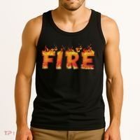 Fire And Ice Last Minute Halloween Matching Couple Costume Tank Top thumb 3