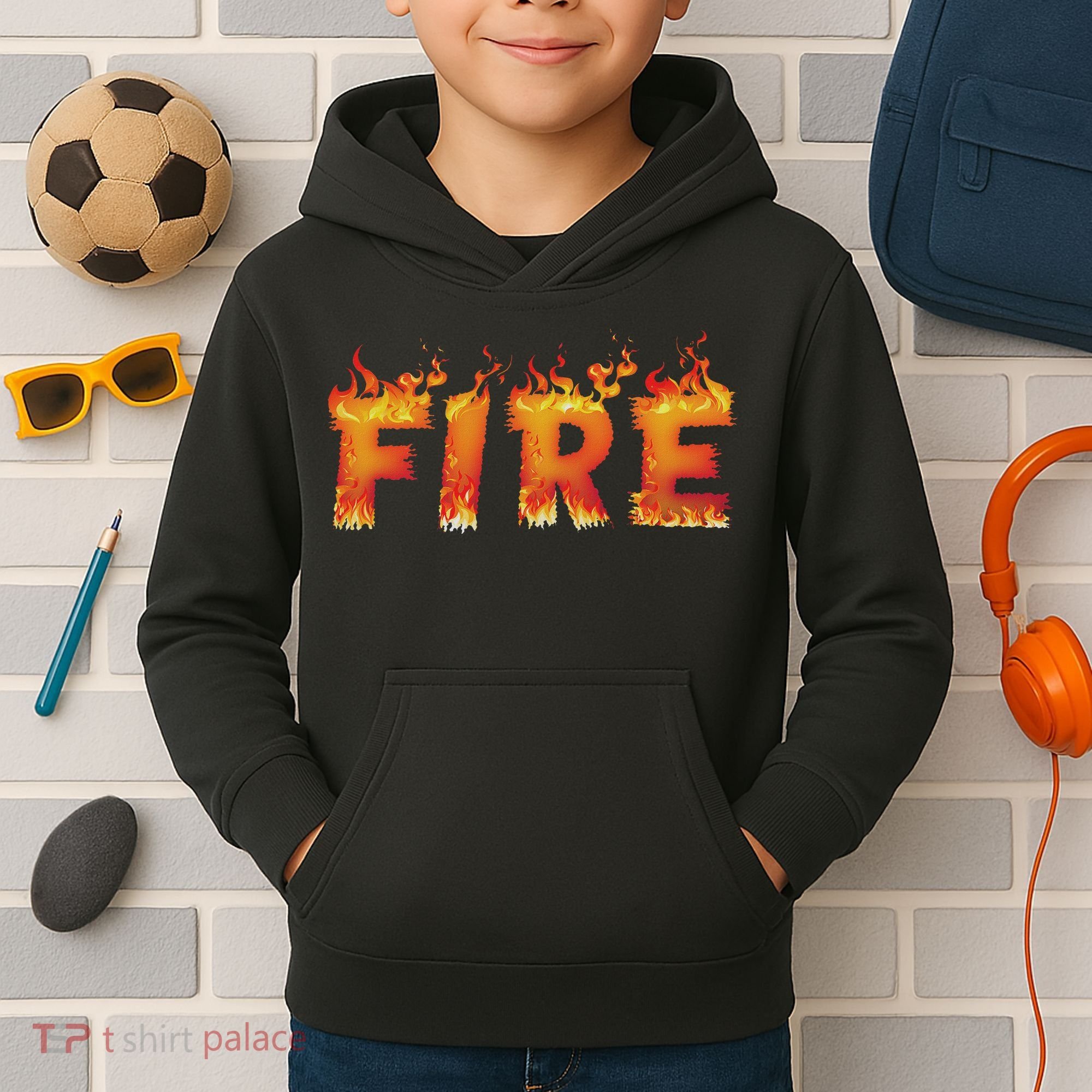 Fire And Ice Last Minute Halloween Matching Couple Costume Kids Hoodie