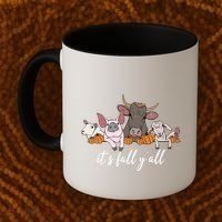 Farm Animals ItS Fall YAll Pumpkins Autumn Halloween Gift Coffee Mug thumb 2