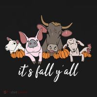 Farm Animals ItS Fall YAll Pumpkins Autumn Halloween Gift Women's Hoodie thumb 2