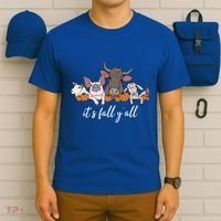 Farm Animals ItS Fall YAll Pumpkins Autumn Halloween Gift T-Shirt thumb 6