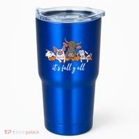 Farm Animals ItS Fall YAll Pumpkins Autumn Halloween Gift Tumbler thumb 0