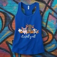 Farm Animals ItS Fall YAll Pumpkins Autumn Halloween Gift Women's Tank Top thumb 3