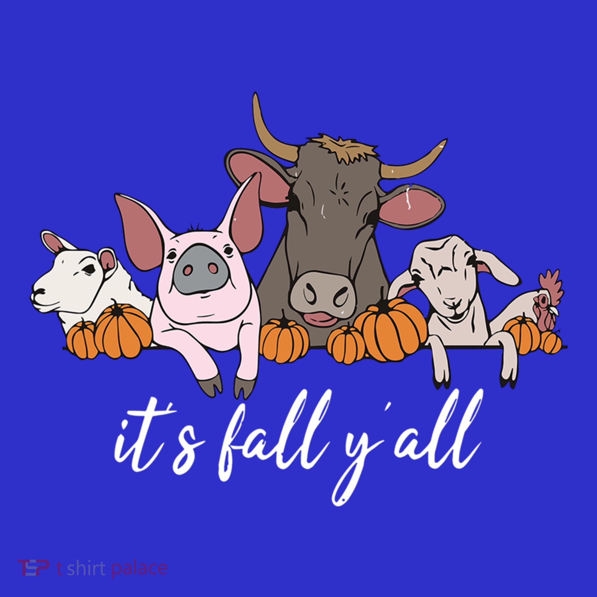 Farm Animals ItS Fall YAll Pumpkins Autumn Halloween Gift Women's Tank Top