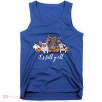 Farm Animals ItS Fall YAll Pumpkins Autumn Halloween Gift Tank Top thumb 0