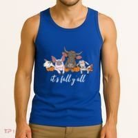 Farm Animals ItS Fall YAll Pumpkins Autumn Halloween Gift Tank Top thumb 3