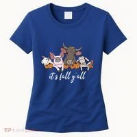 Farm Animals ItS Fall YAll Pumpkins Autumn Halloween Gift Women's T-Shirt thumb 0