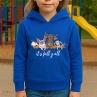 Farm Animals ItS Fall YAll Pumpkins Autumn Halloween Gift Kids Hoodie thumb 3