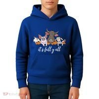 Farm Animals ItS Fall YAll Pumpkins Autumn Halloween Gift Kids Hoodie thumb 4