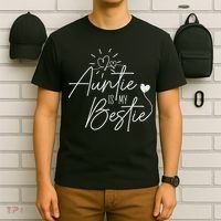 Funny Auntie Is My Bestie Auntie Niece Nephew T-Shirt thumb 6