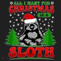Funny All I Want For Christmas Is A Sloth Tumbler thumb 3