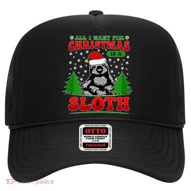 Funny All I Want For Christmas Is A Sloth Hat