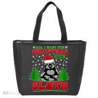 Funny All I Want For Christmas Is A Sloth Tote Bag thumb 0