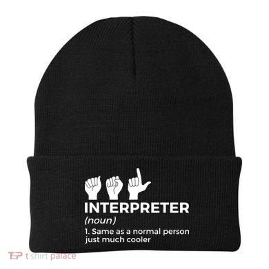 Funny ASL Interpreter Definition American Sign Language Beanie