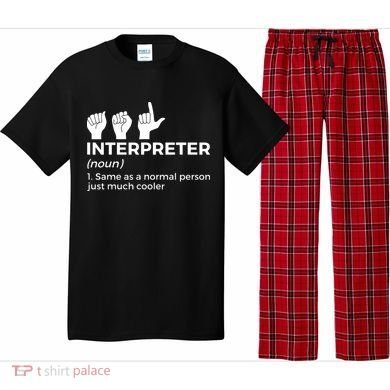 Funny ASL Interpreter Definition American Sign Language Pajama Set