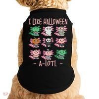 Funny Axolotl I Like Halloween A-Lotl Axolotl Costume Doggie Tank thumb 0