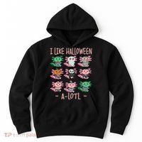 Funny Axolotl I Like Halloween A-Lotl Axolotl Costume Hoodie thumb 0