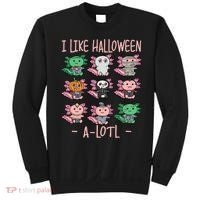 Funny Axolotl I Like Halloween A-Lotl Axolotl Costume Sweatshirt thumb 0