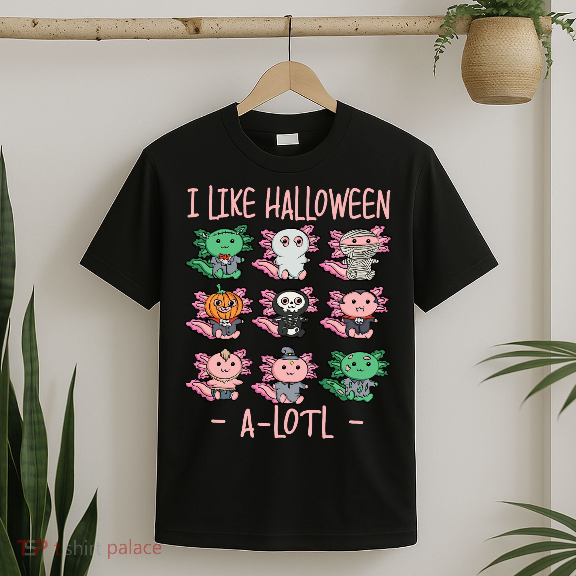 Funny Axolotl I Like Halloween A-Lotl Axolotl Costume T-Shirt