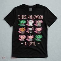 Funny Axolotl I Like Halloween A-Lotl Axolotl Costume T-Shirt thumb 5