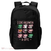 Funny Axolotl I Like Halloween A-Lotl Axolotl Costume Backpack thumb 0