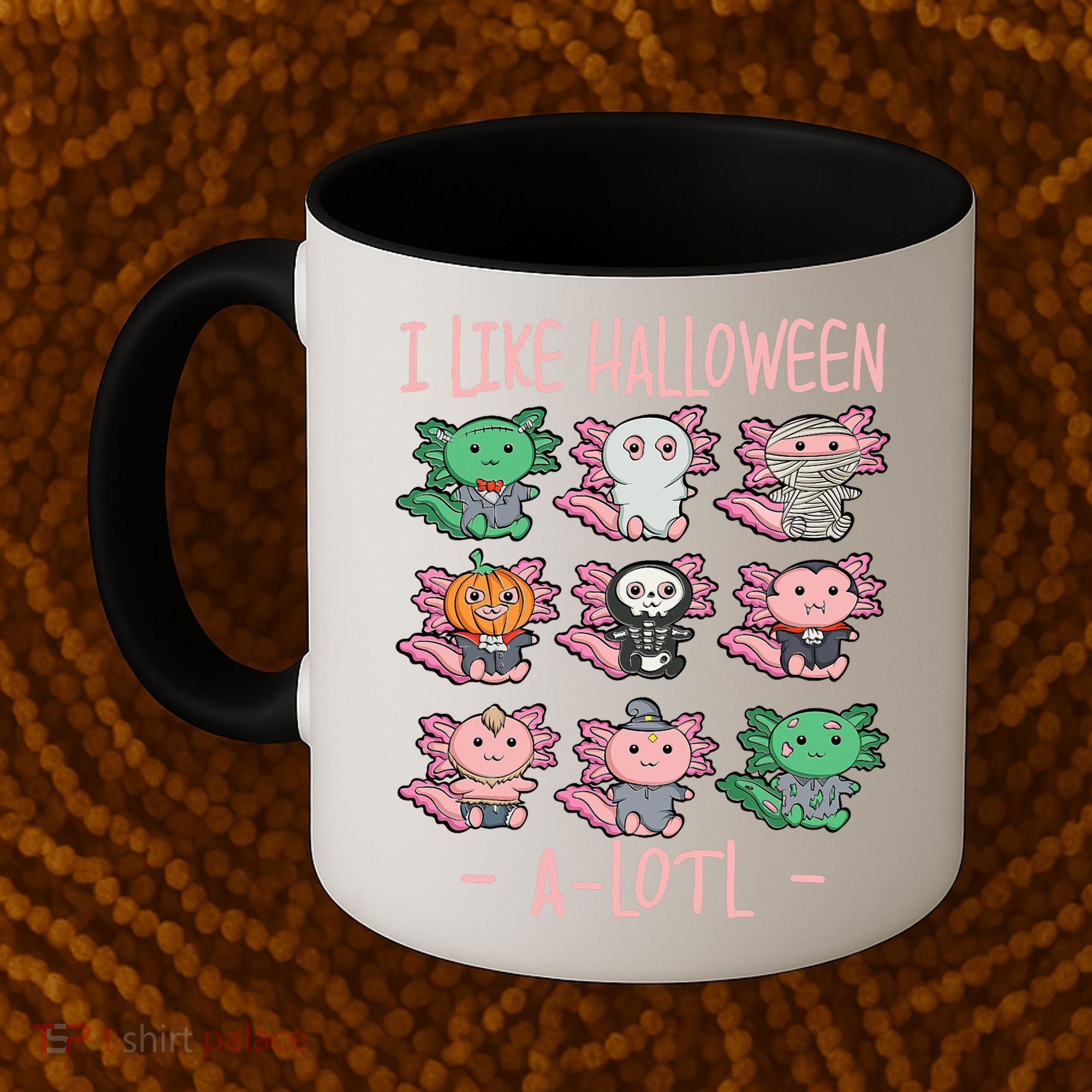Funny Axolotl I Like Halloween A-Lotl Axolotl Costume Coffee Mug