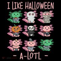 Funny Axolotl I Like Halloween A-Lotl Axolotl Costume Coffee Mug thumb 5