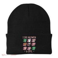 Funny Axolotl I Like Halloween A-Lotl Axolotl Costume Beanie thumb 0