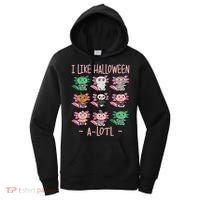 Funny Axolotl I Like Halloween A-Lotl Axolotl Costume Women's Hoodie thumb 0