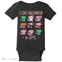 Funny Axolotl I Like Halloween A-Lotl Axolotl Costume Baby Bodysuit thumb 0
