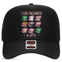 Funny Axolotl I Like Halloween A-Lotl Axolotl Costume Hat thumb 0