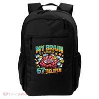 Funny ADHD Internet Humor My Brain Has 67 Tabs Open Backpack thumb 0