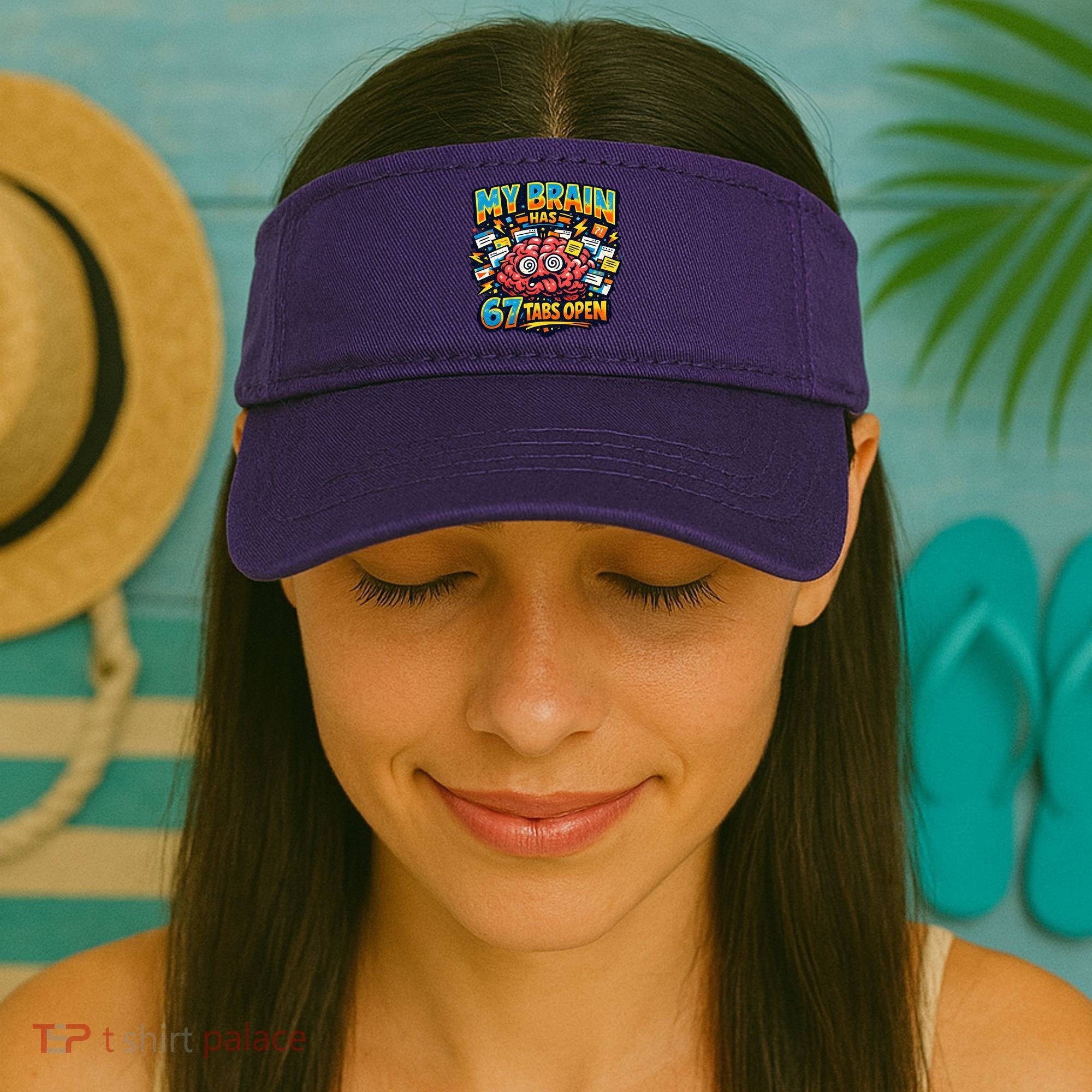 Funny ADHD Internet Humor My Brain Has 67 Tabs Open Visor