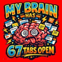 Funny ADHD Internet Humor My Brain Has 67 Tabs Open Santa Hat thumb 1