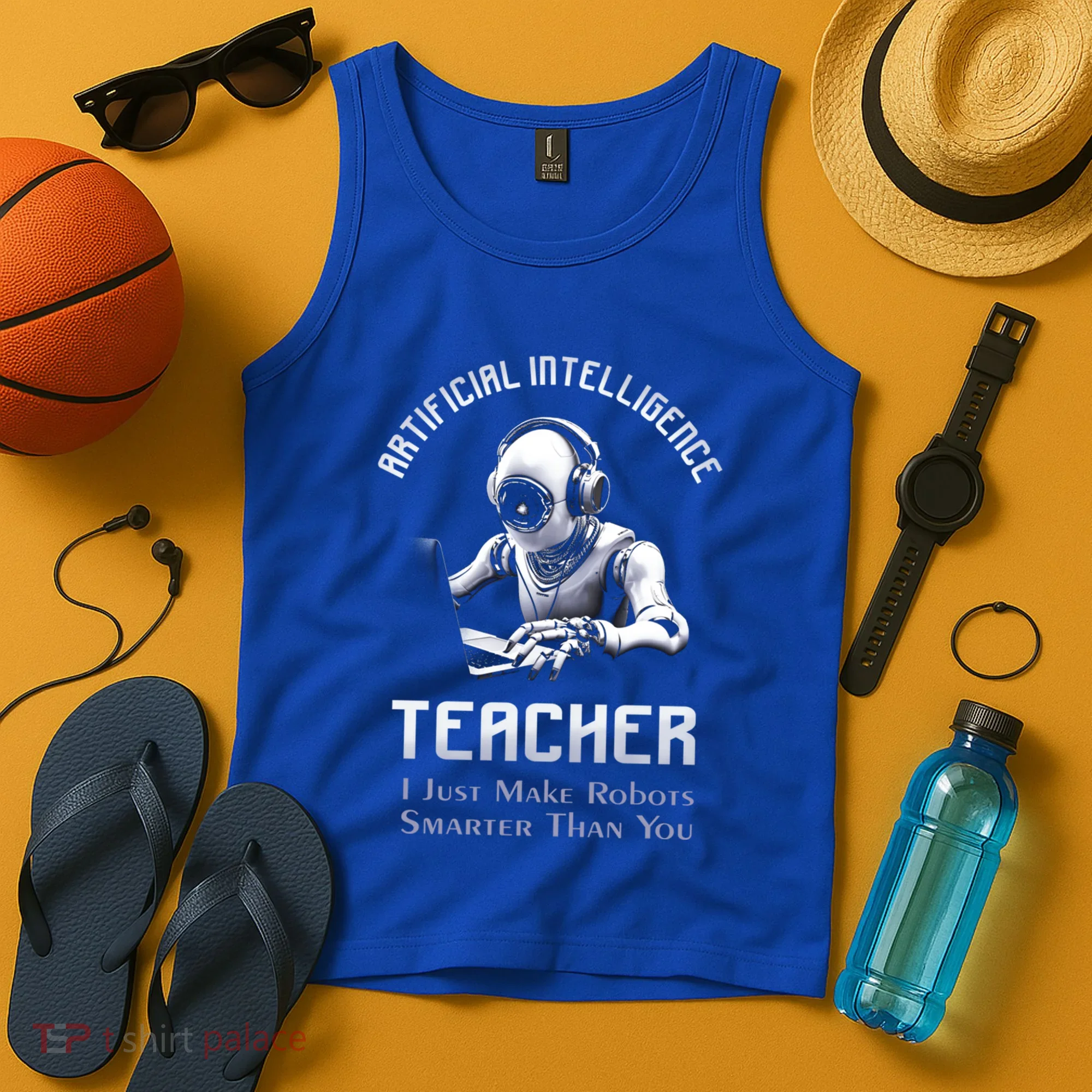 Funny Artificial Intelligence Teacher Robotics Engineer Great Gift Tank Top