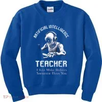 Funny Artificial Intelligence Teacher Robotics Engineer Great Gift Kids Sweatshirt thumb 0
