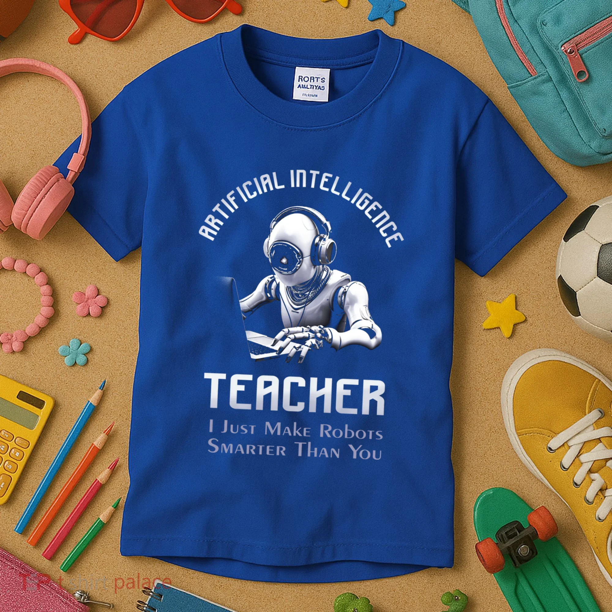 Funny Artificial Intelligence Teacher Robotics Engineer Great Gift Kids T-Shirt