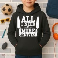 Funny All I Need Is More Knives Kids Hoodie thumb 2