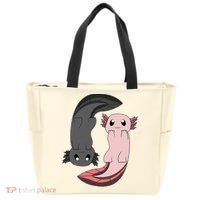 Funny Axolotl  I Yin Yang Reptile  Tote Bag thumb 0