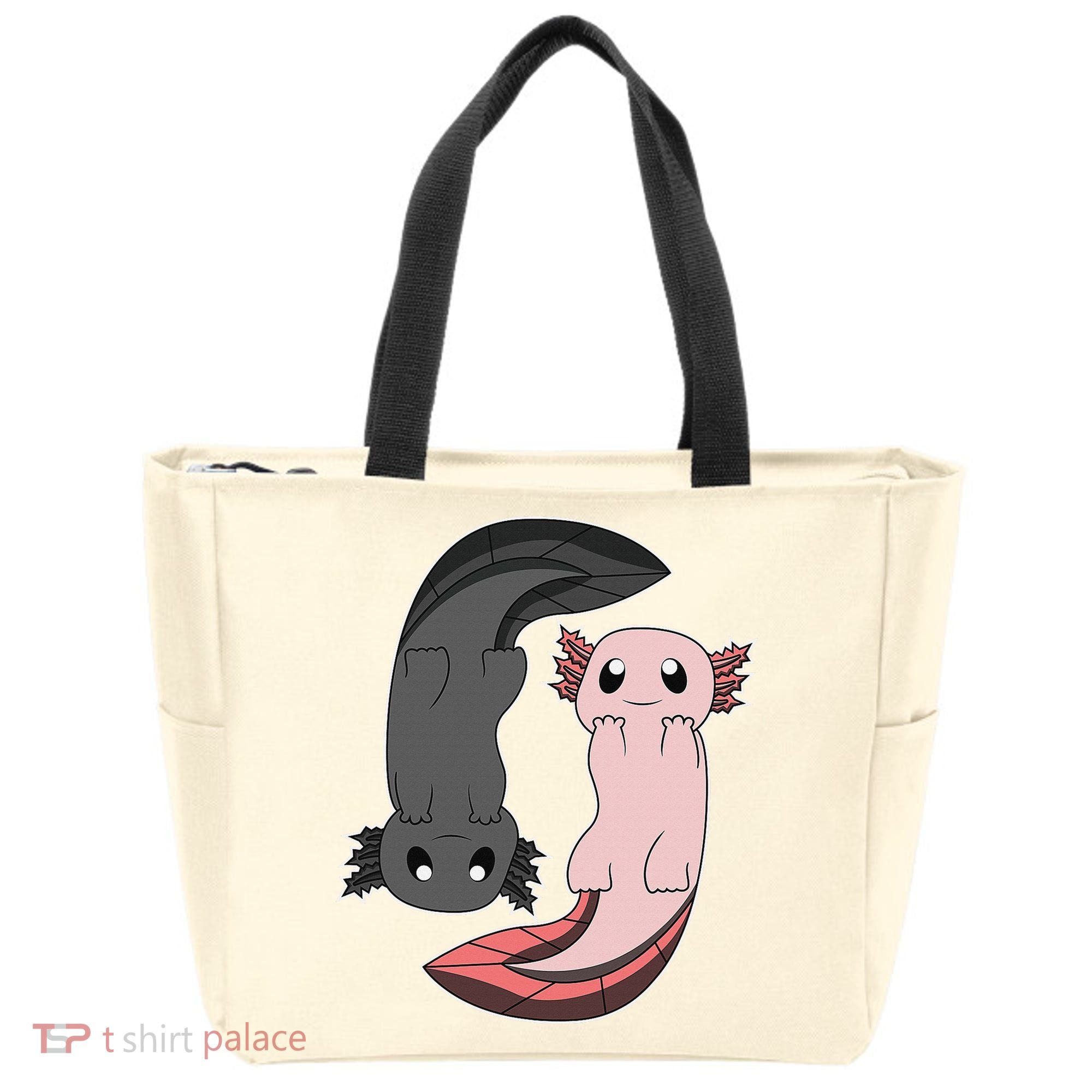 Funny Axolotl  I Yin Yang Reptile  Tote Bag