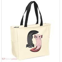 Funny Axolotl  I Yin Yang Reptile  Tote Bag thumb 2