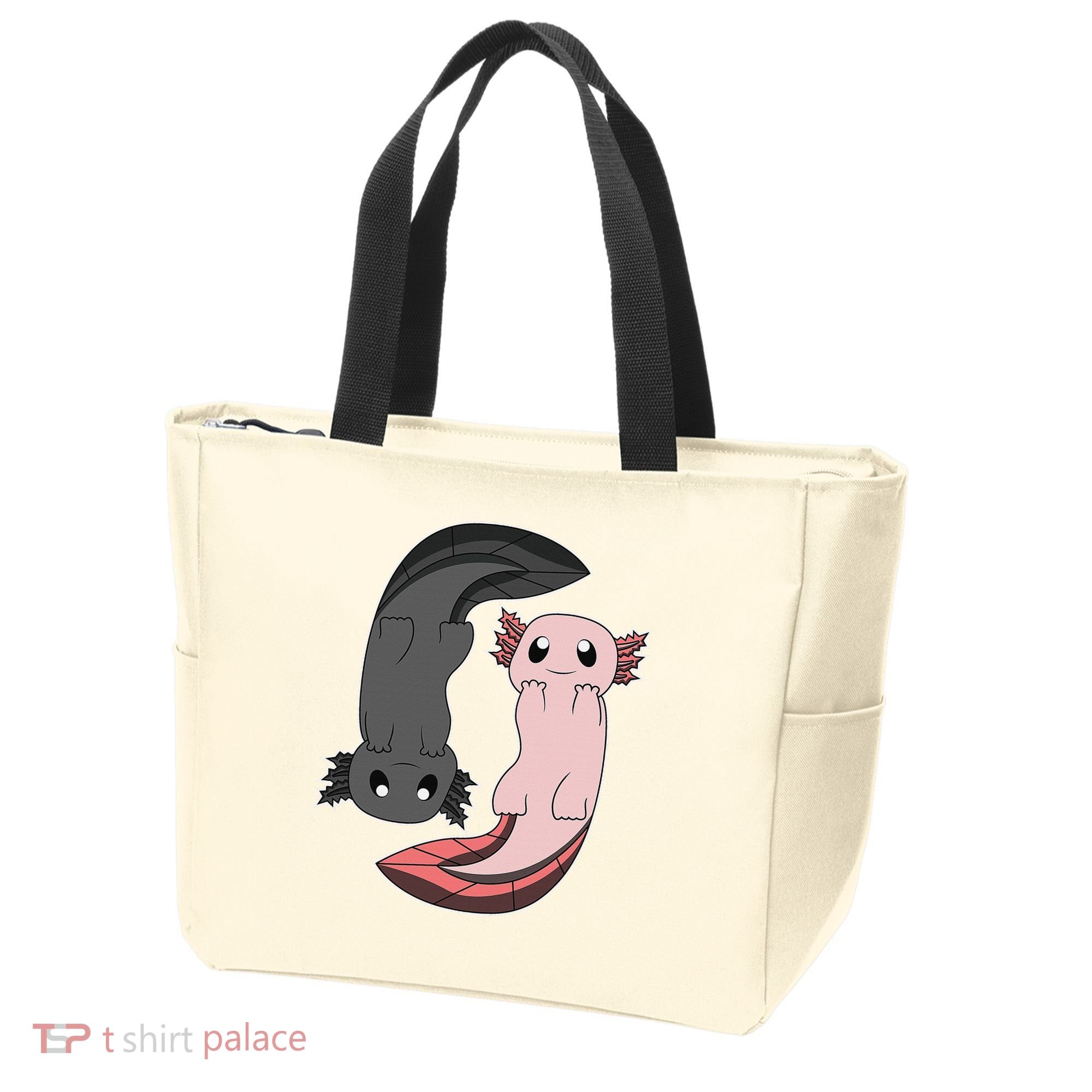 Funny Axolotl  I Yin Yang Reptile  Tote Bag