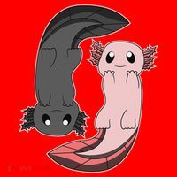 Funny Axolotl  I Yin Yang Reptile  Santa Hat thumb 1
