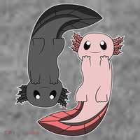 Funny Axolotl  I Yin Yang Reptile  Toddler Hoodie thumb 2