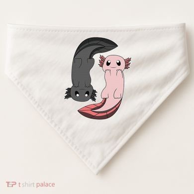 Funny Axolotl  I Yin Yang Reptile  USA-Made Doggie Bandana