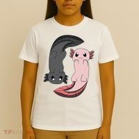 Funny Axolotl  I Yin Yang Reptile  T-Shirt thumb 4