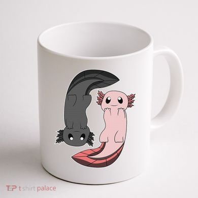 Funny Axolotl  I Yin Yang Reptile  Coffee Mug back