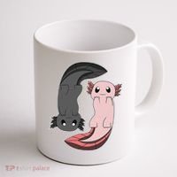Funny Axolotl  I Yin Yang Reptile  Coffee Mug thumb 1